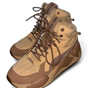 Puma RX-S Beige and Brown Athletic Running high top Shoes
